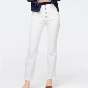 J. Crew Plus Size vintage slim-straight jean in white Size 34 NWT